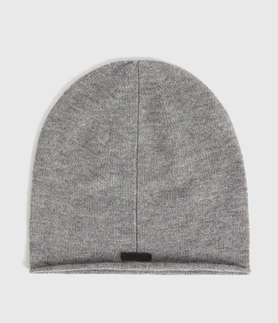 Women's Self Rolled Edge Cashmere Blend Beanie (pale_grey) - Image 1