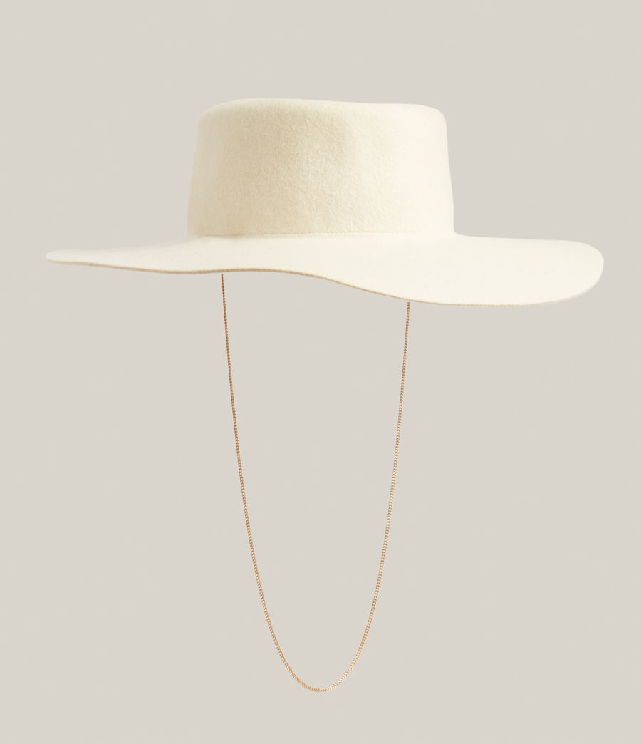 Womens Mila Chain Wool Bolero Hat (ecru_white) - Image 4
