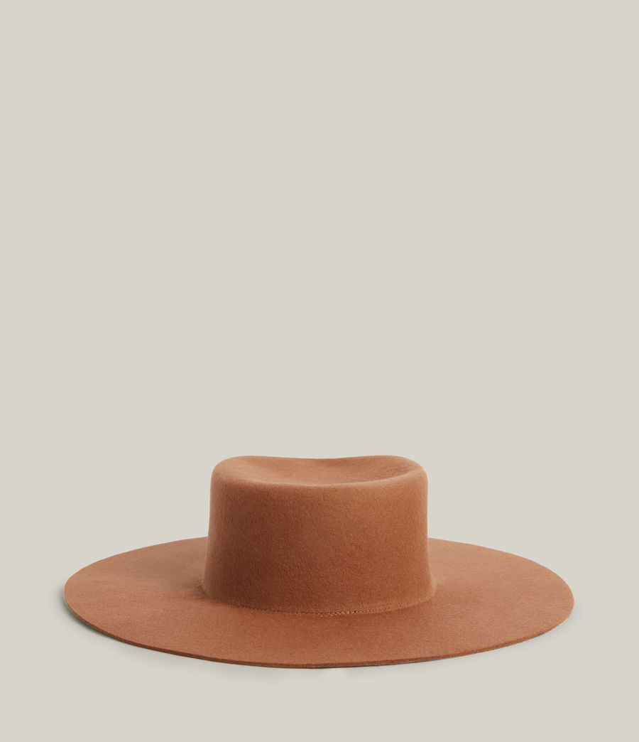 Women's Faye Chain Wool Bolero Hat (brown_warm_brass) - Image 1