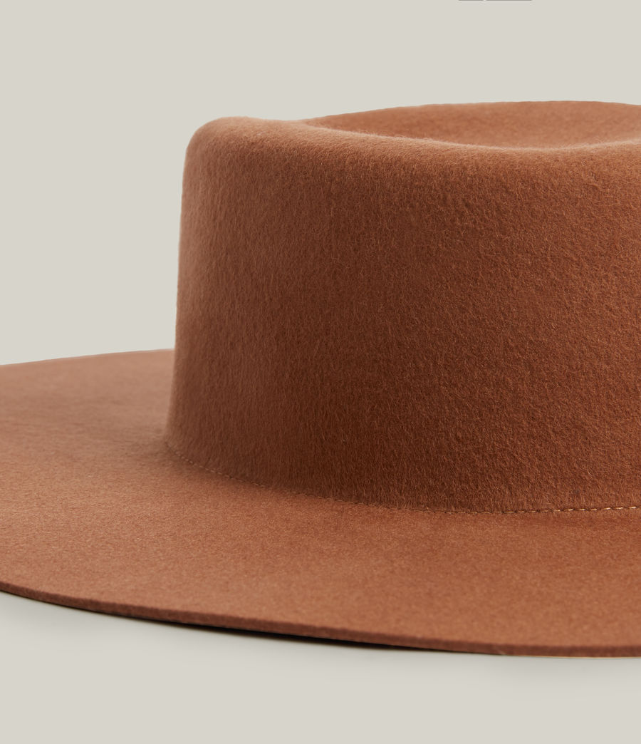 Women's Faye Chain Wool Bolero Hat (brown_warm_brass) - Image 3