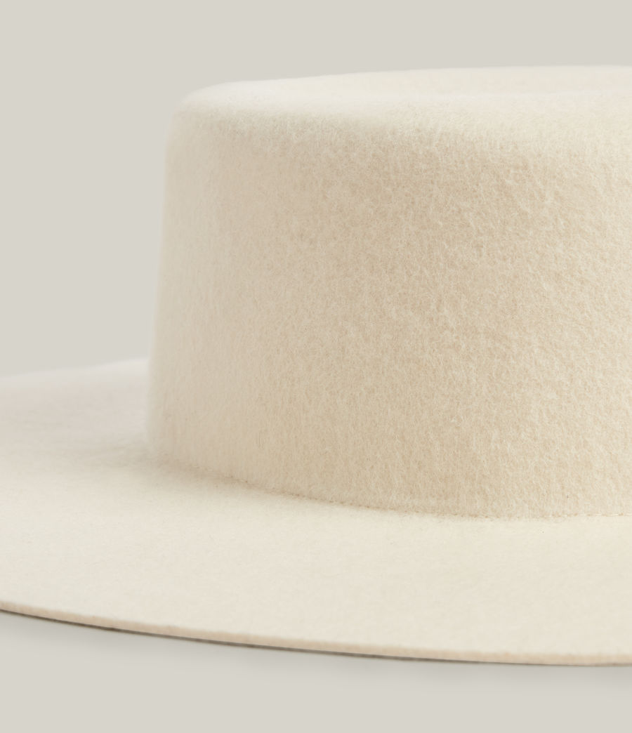 Women's Faye Chain Wool Bolero Hat (white_warm_brass) - Image 3
