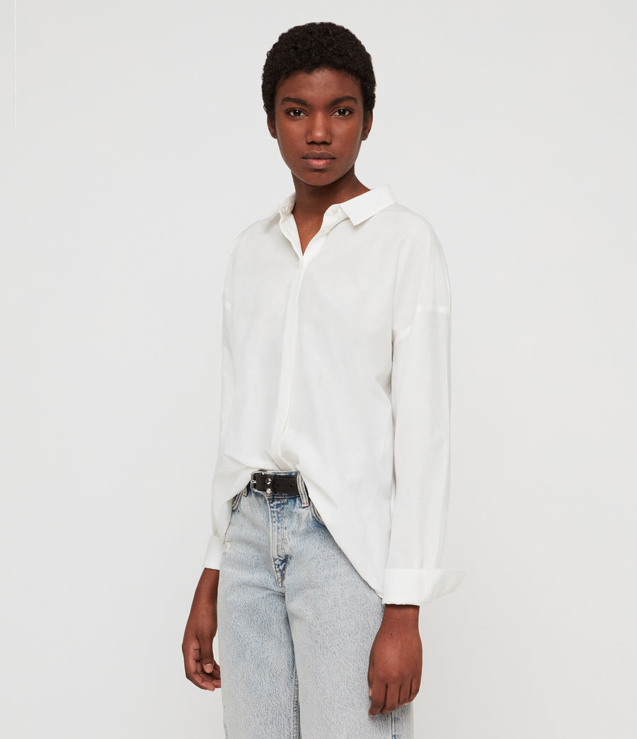 ALLSAINTS UK: Womens Ava Shirt (chalk_white)