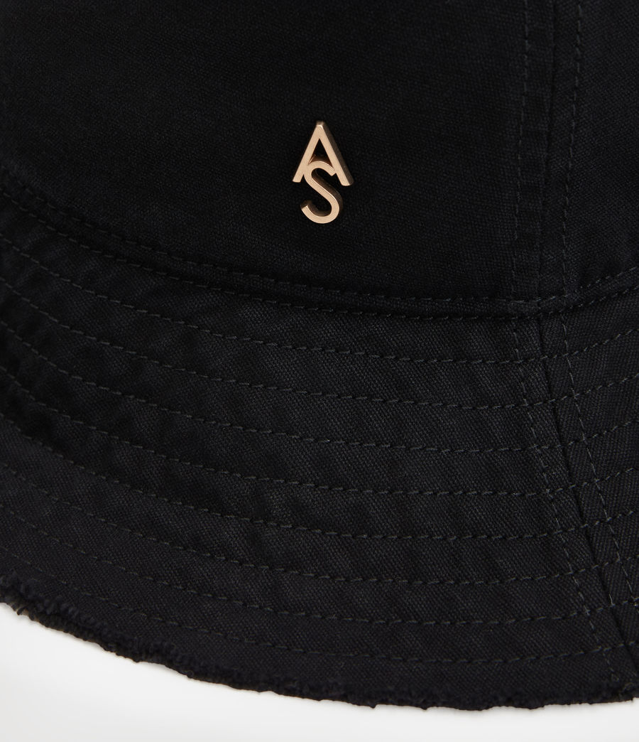 Women's Kira Frayed Bucket Hat (black) - Image 5