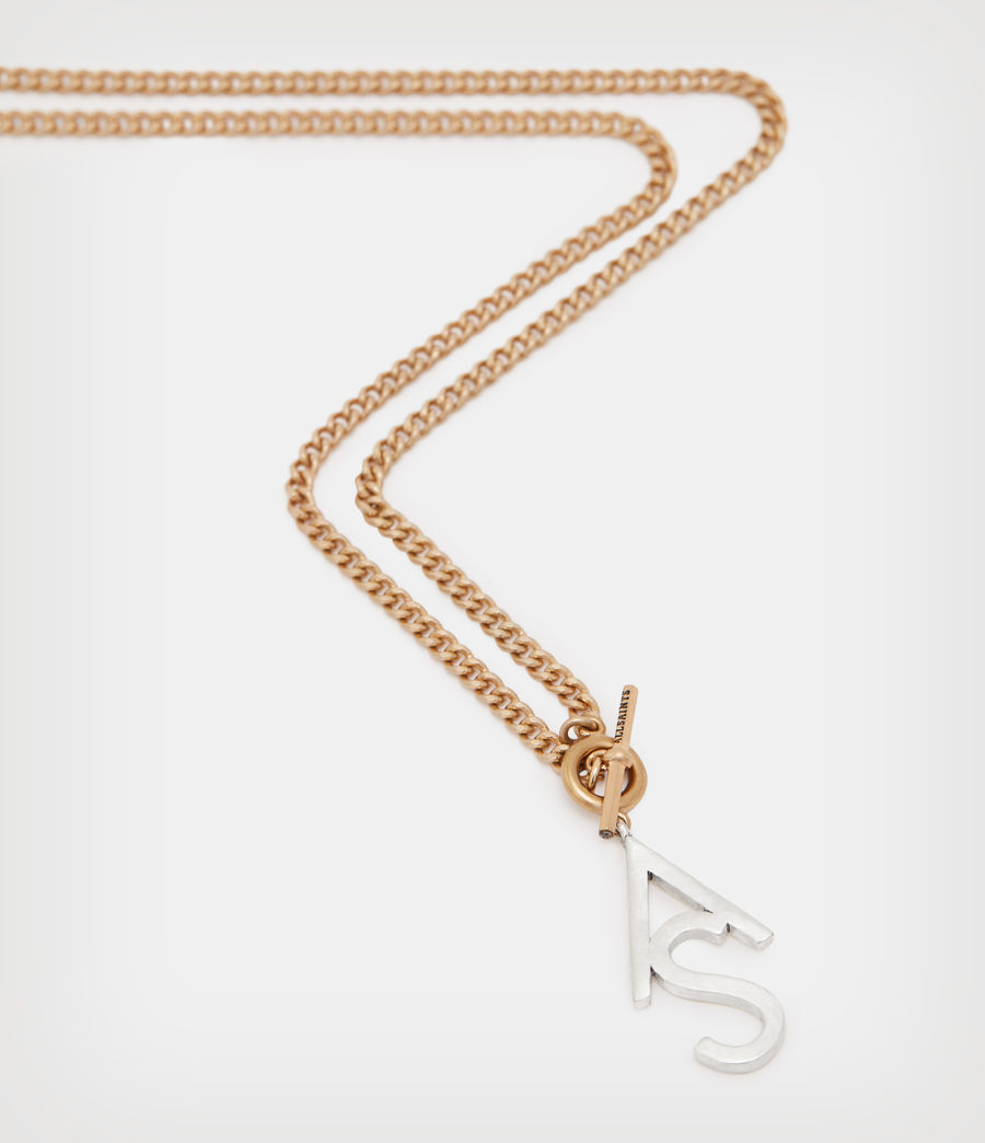 Womens Lila AllSaints Necklace (warm_brass_silver) - Image 2