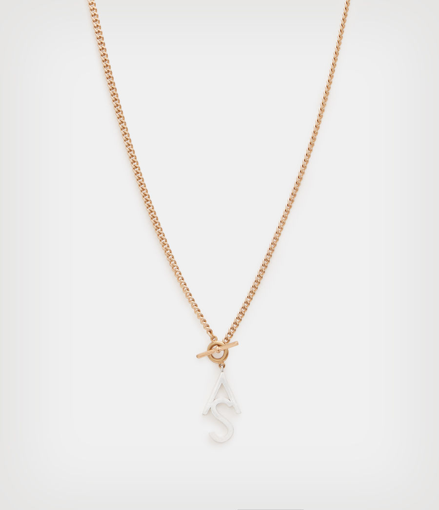 Womens Lila AllSaints Necklace (warm_brass_silver) - Image 4