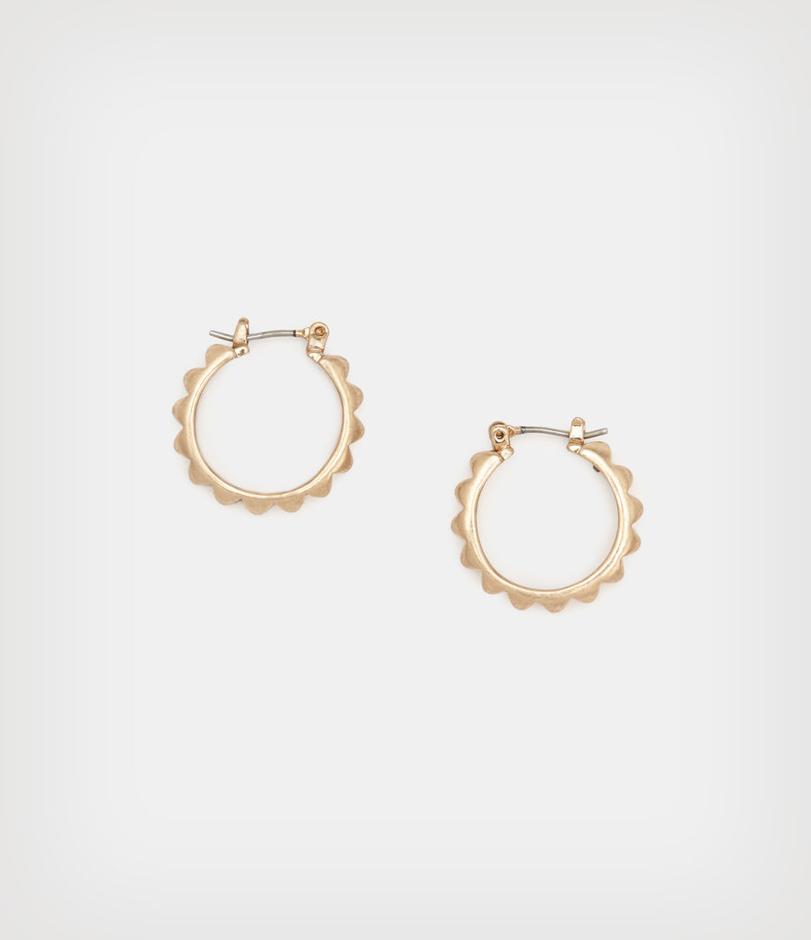 Womens Miri Small Hoop Earrings (warm_brass) - Image 3