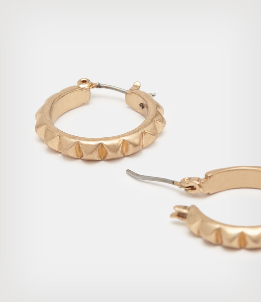 Womens Miri Small Hoop Earrings (warm_brass) - Image 6