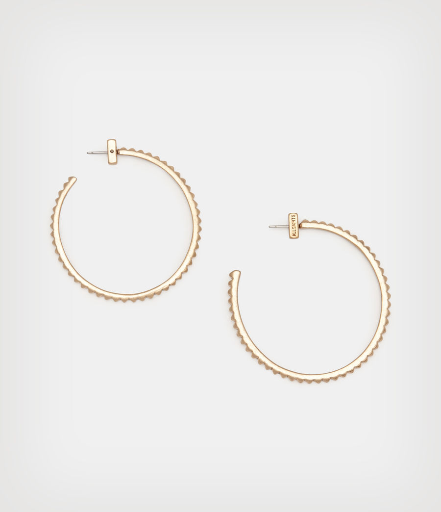 Womens Miri Large Hoop Earrings (warm_brass) - Image 2