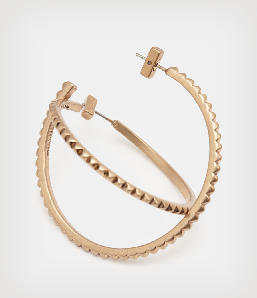 Womens Miri Large Hoop Earrings (warm_brass) - Image 5