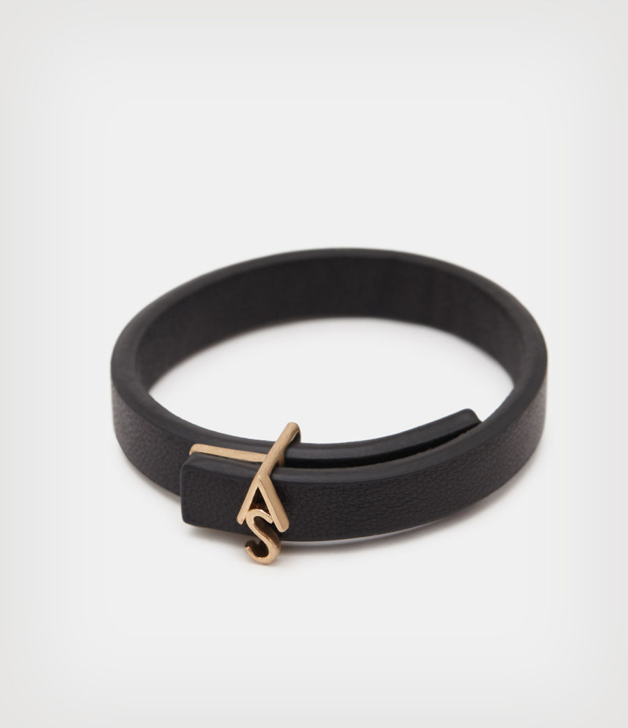 Women's Lila AS Leather Bracelet (black_warm_brass) - Image 1