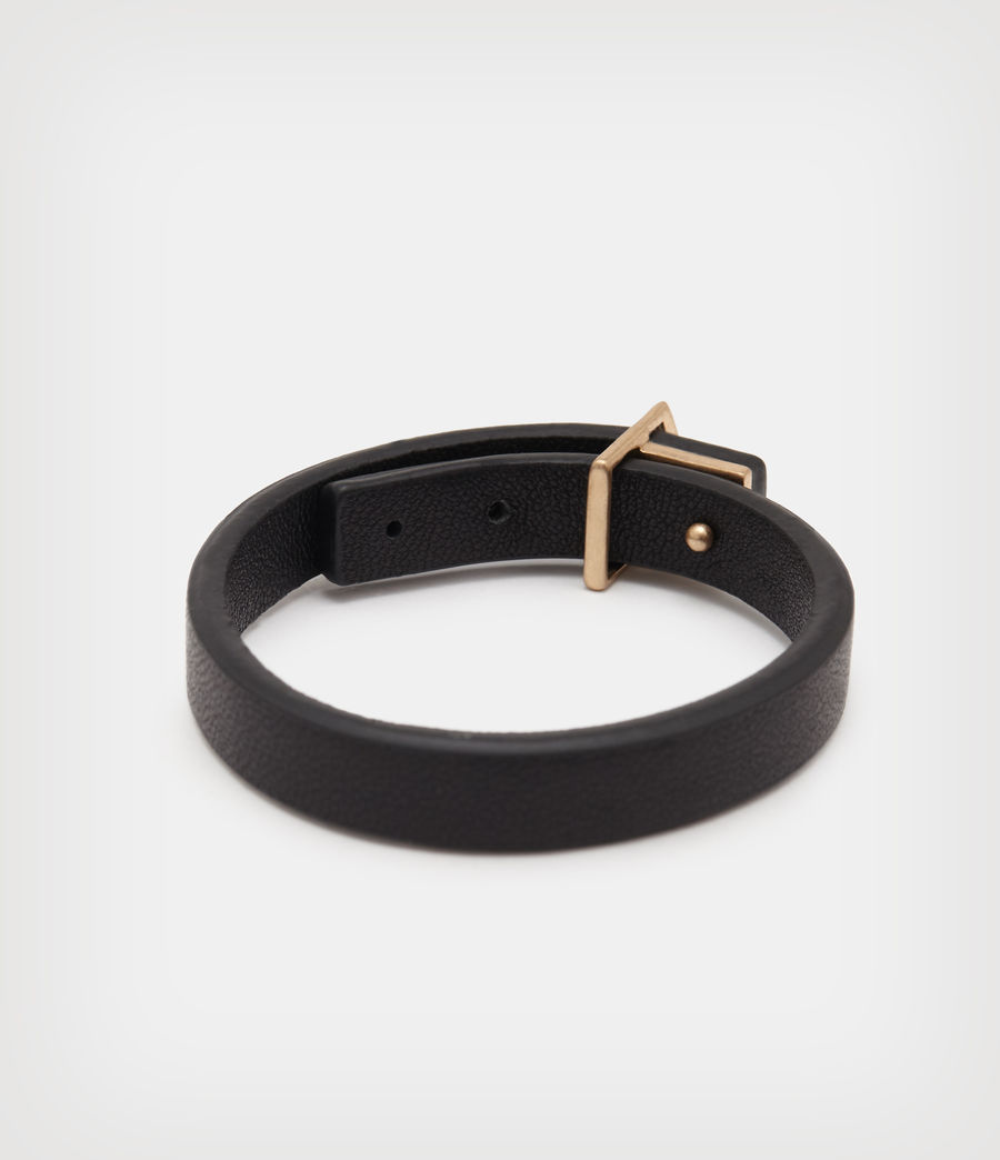 Women's Lila AS Leather Bracelet (black_warm_brass) - Image 4