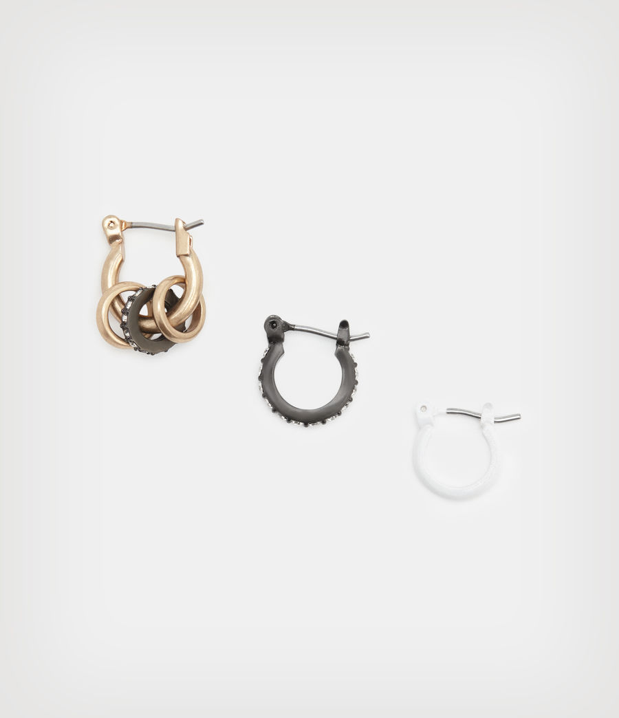 Damen Lacie Huggie Earring Set (crystal_mix) - Image 3