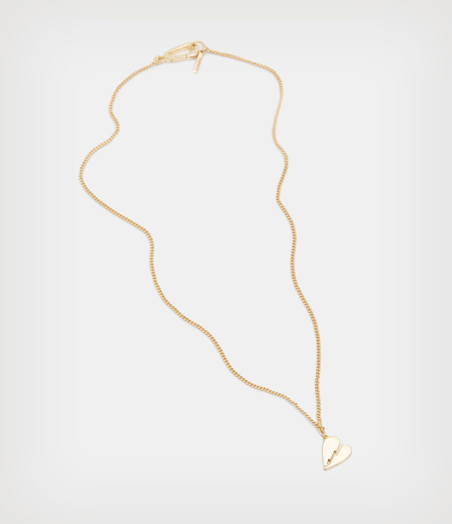 Femmes Split Heart Gold Vermeil Necklace (gold) - Image 1