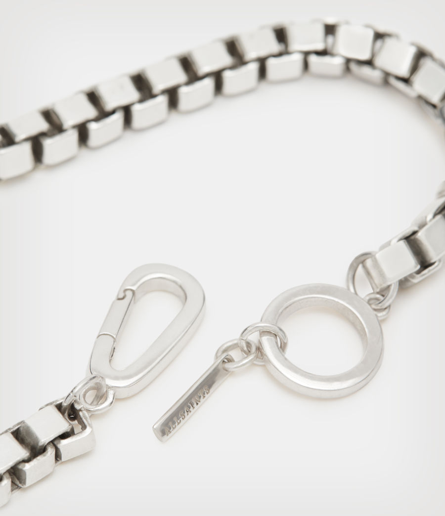 Women's Zoe Sterling Silver Box Chain Bracelet (silver) - Image 3