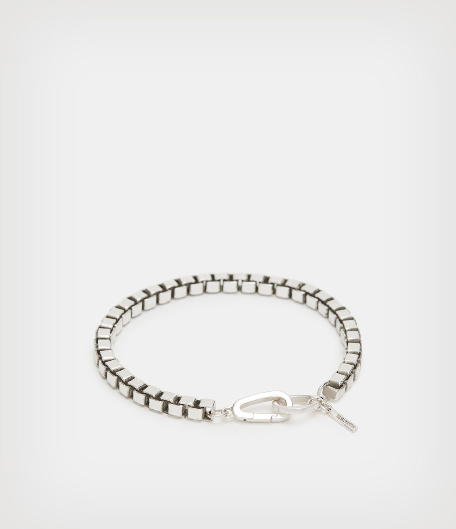 Women's Zoe Sterling Silver Box Chain Bracelet (silver) - Image 5