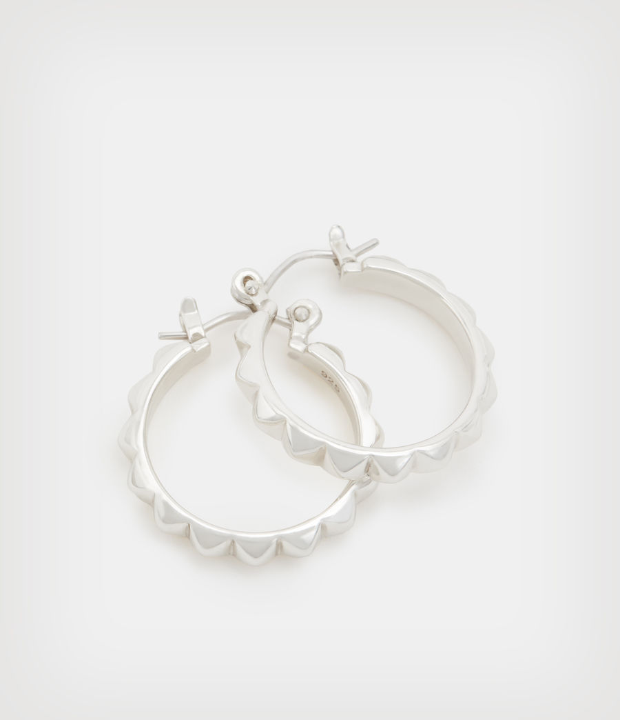 Womens Miri Sterling Silver Small Hoop Earrings (silver) - Image 1