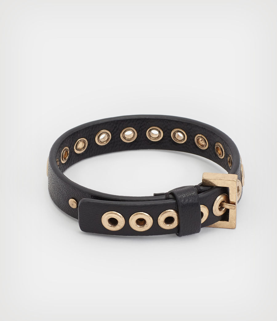 Women's Tori Leather Bracelet (black_warm_brass) - Image 1