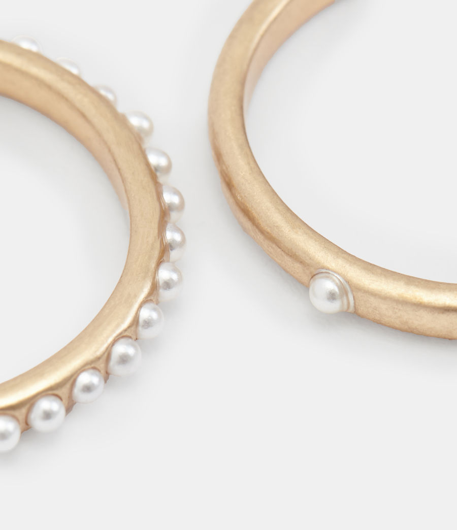 Women's Jada Pearl Ring Set (pearl_warm_brass) - Image 4