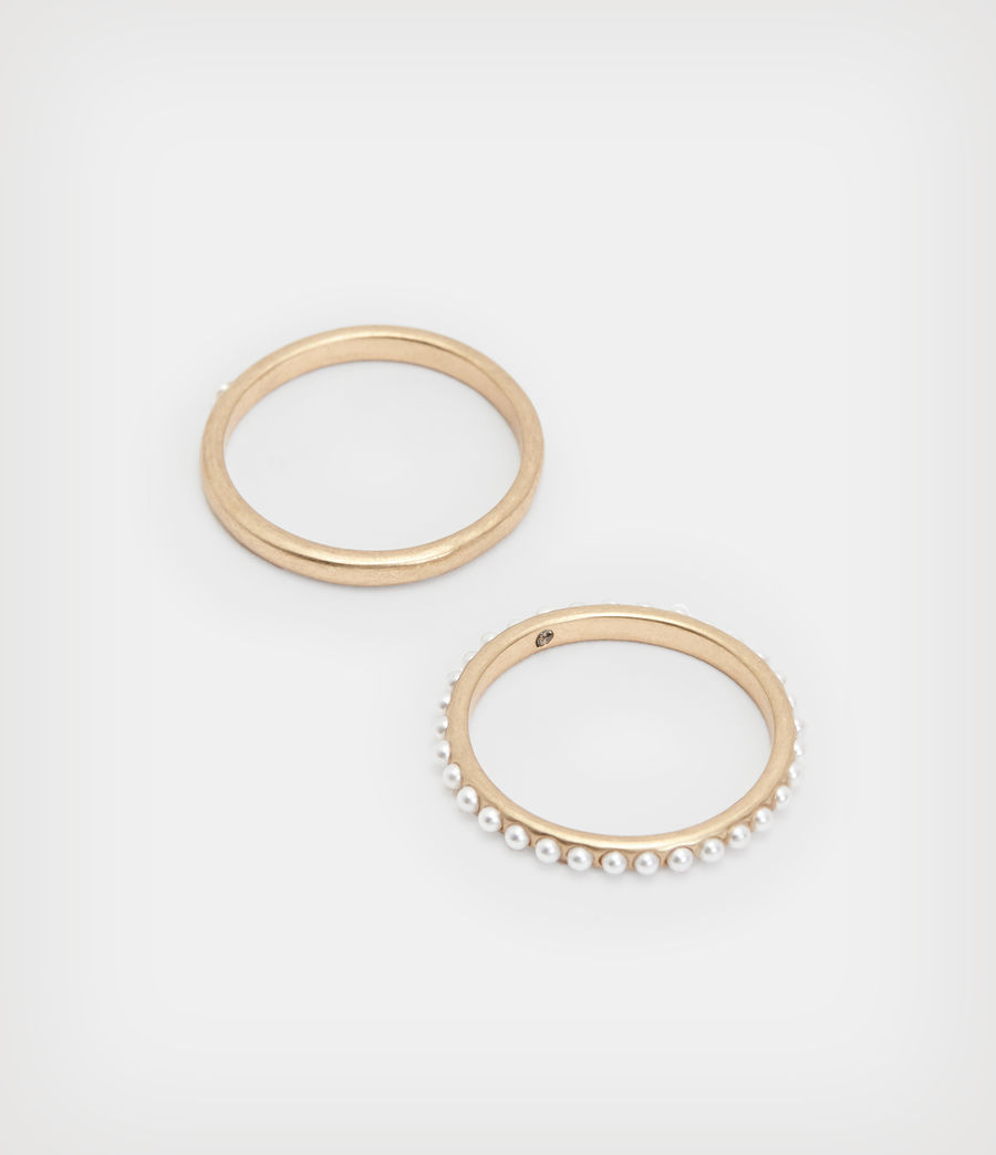 Womens Jada Pearl Ring Set (pearl_warm_brass) - Image 5