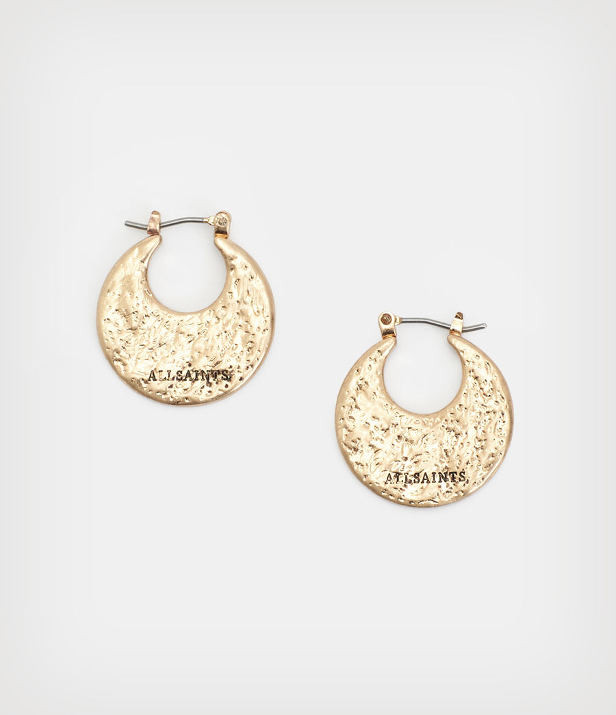 Damen Bria Hammered Hoop Earrings (warm_brass) - Image 1