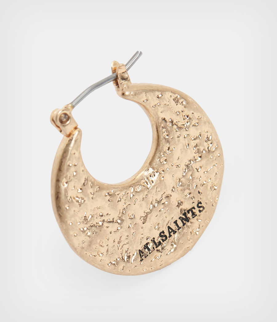 Women's Bria Hammered Hoop Earrings (warm_brass) - Image 4