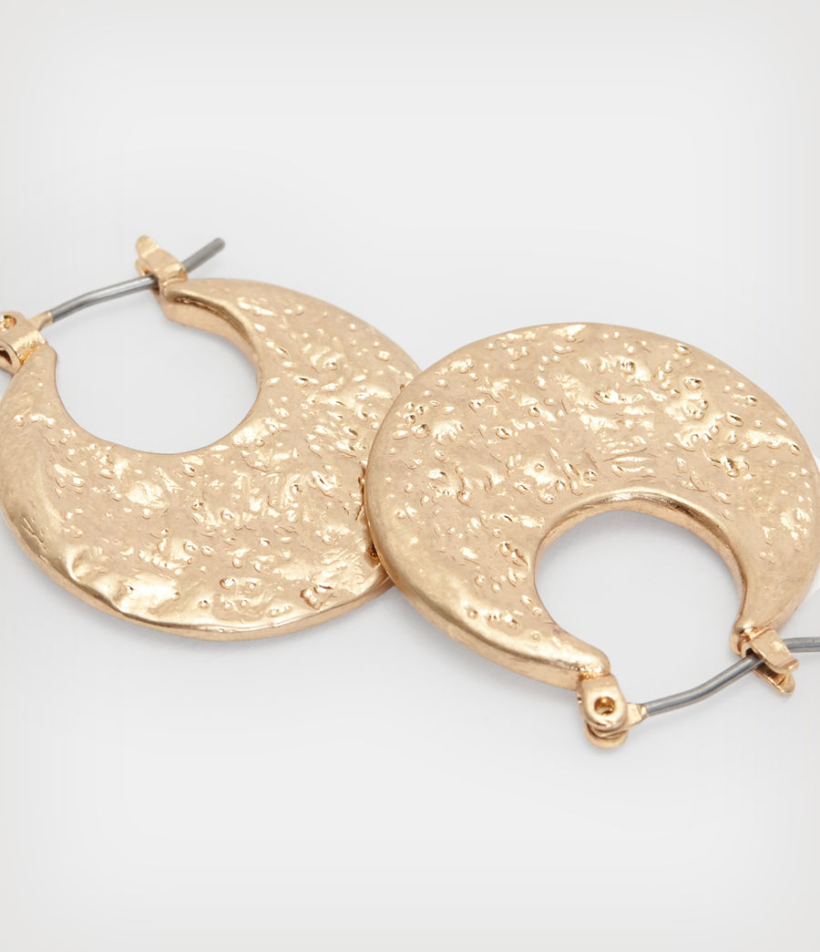 Women's Bria Hammered Hoop Earrings (warm_brass) - Image 5