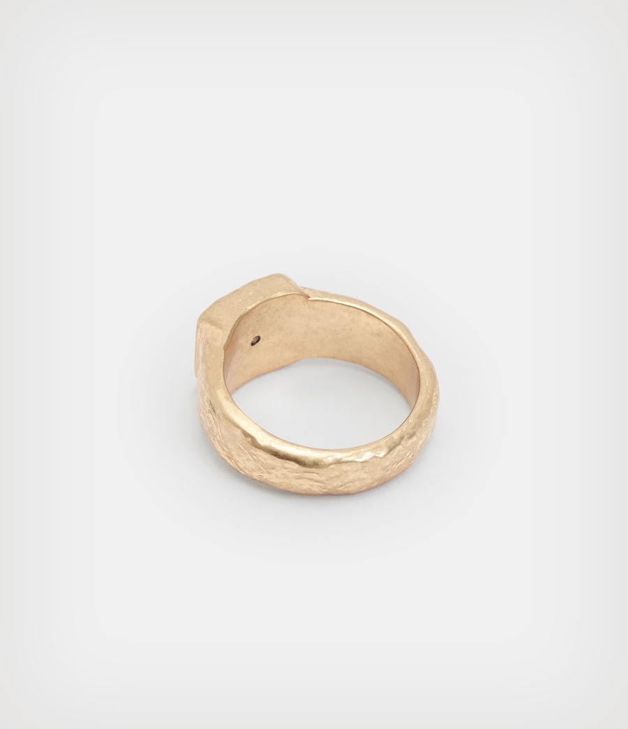 Women's Mina Hammered Ring (warm_brass) - Image 5