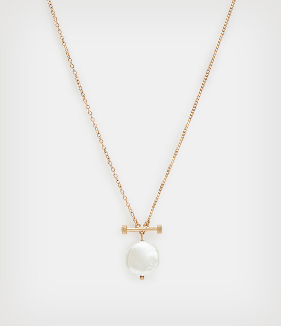 Damen Nola Pearl Pendant Necklace (pearl_warm_brass) - Image 4