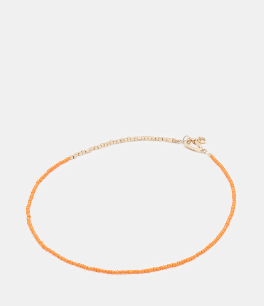 Womens Bora Beaded Necklace (warm_brass_orange) - Image 4