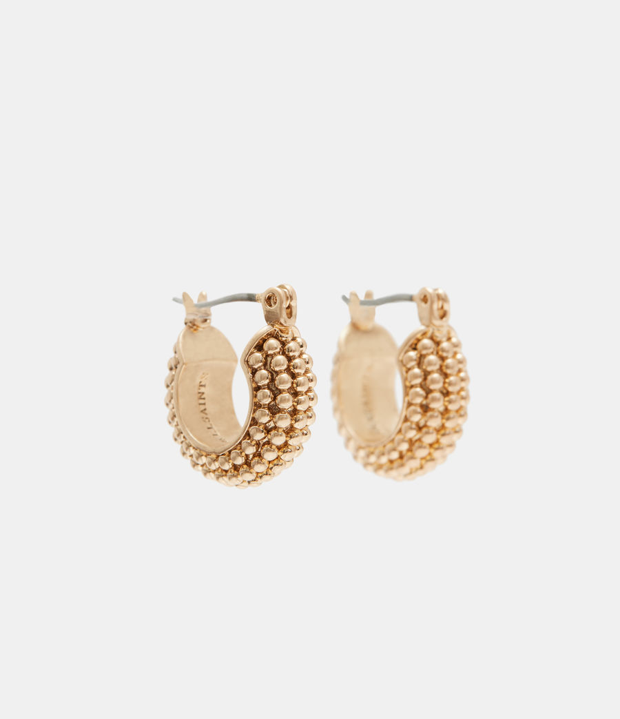 Womens Sinead Ball Small Hoop Earrings (warm_brass) - Image 2