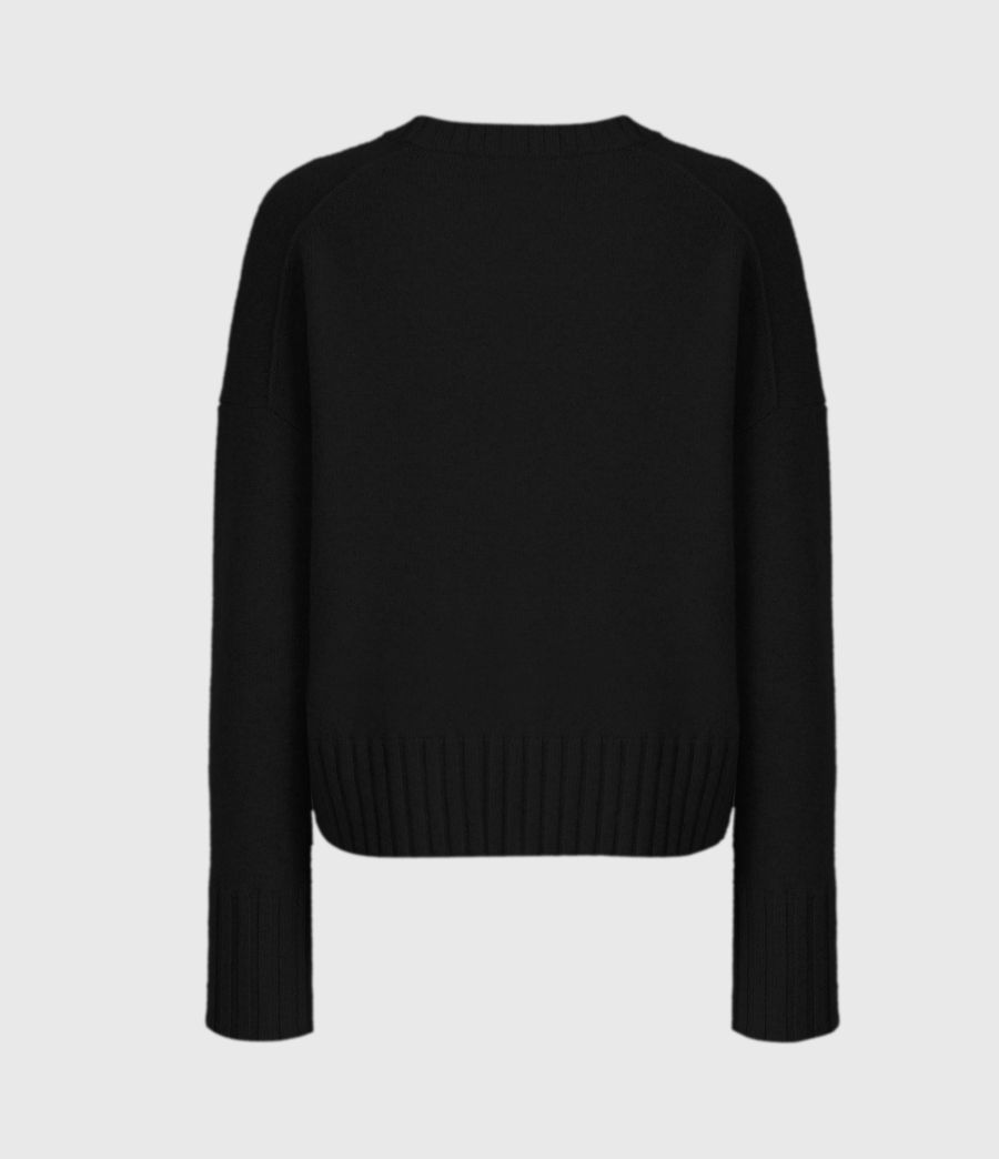 all saints black jumper womens