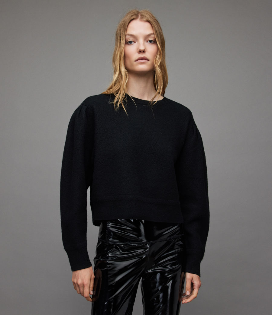 Damen Vika Boiled Pullover (black) - Image 3