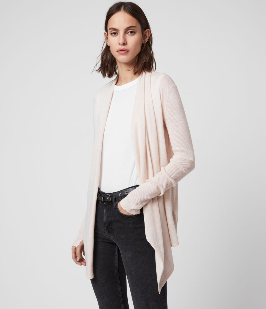 allsaints drina ribbed cardigan