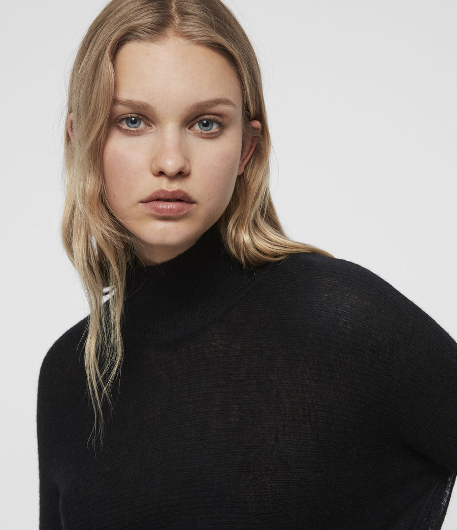 turtle neck black jumper