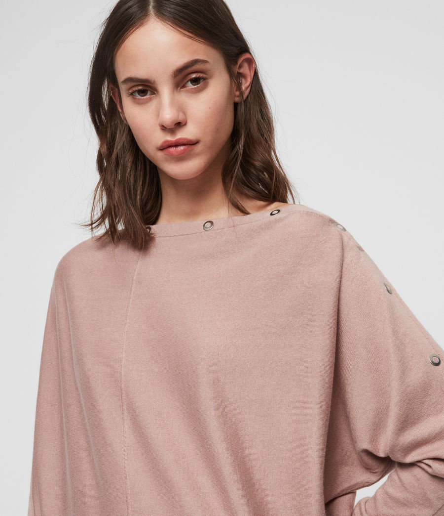 all saints pink sweatshirt