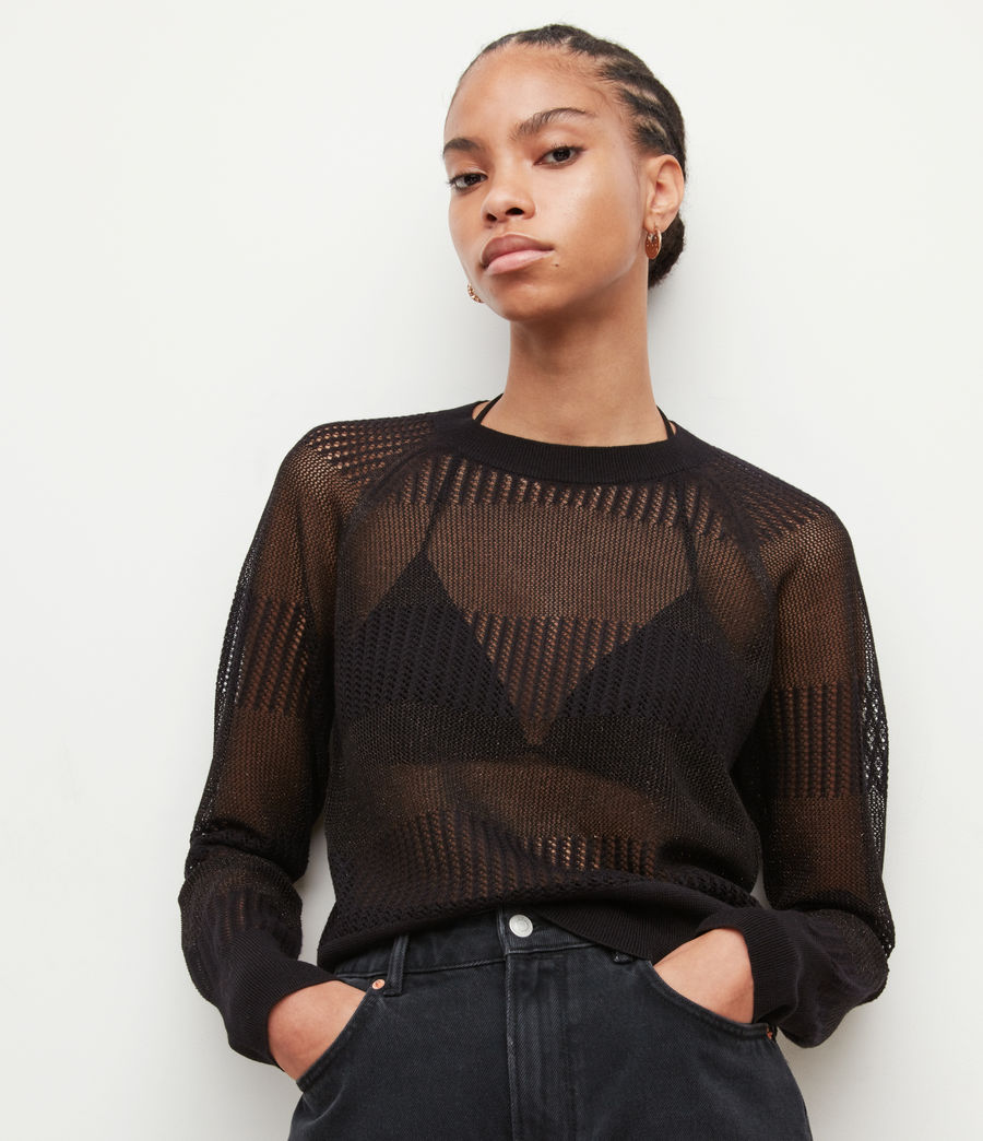 Womens Misha Lou Sweater (black_sparkle) - Image 5
