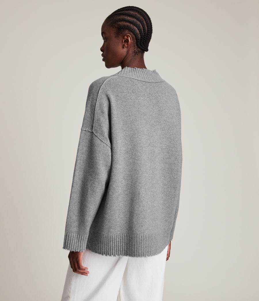 Womens Jax Cashmere Sweater (grey_marl) - Image 4
