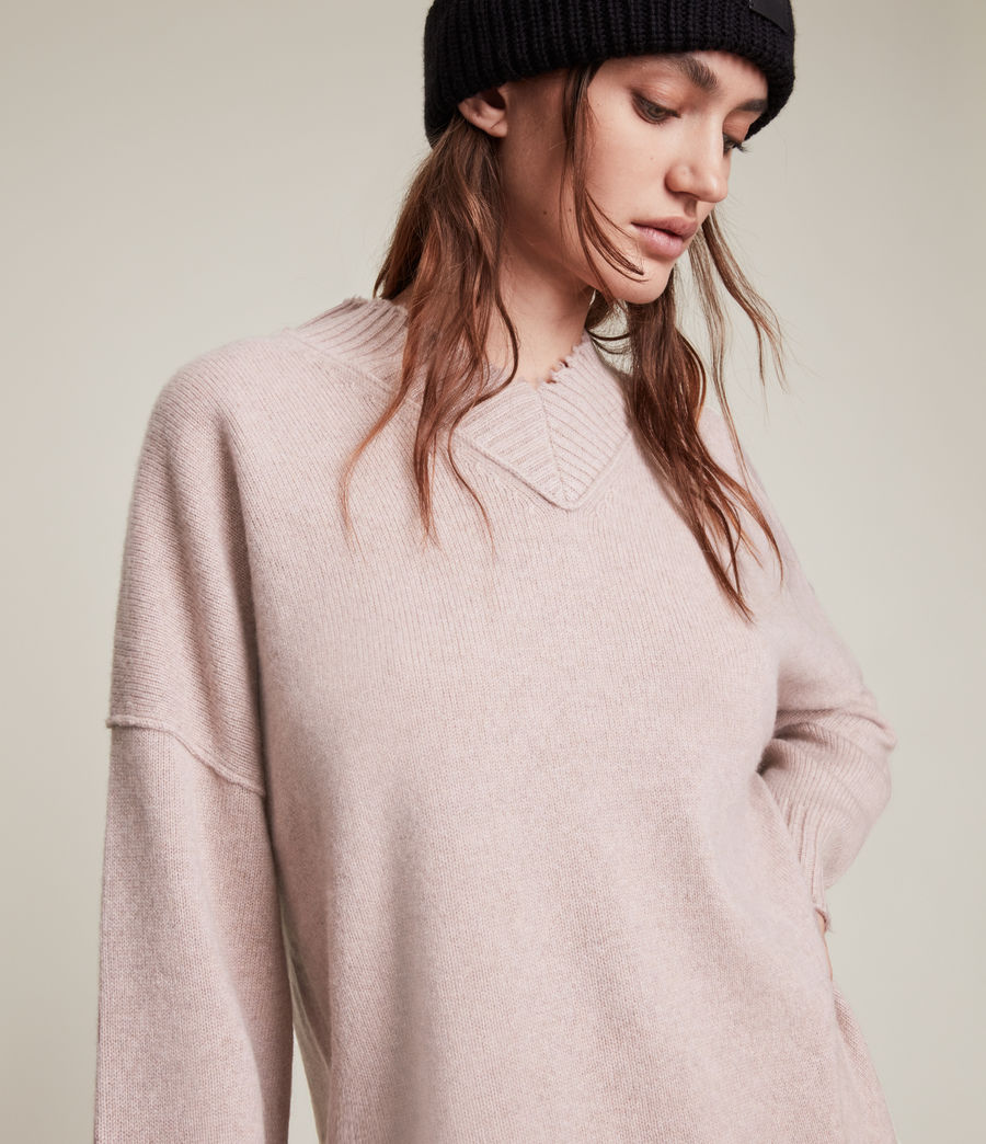 Womens Jax Cashmere Sweater (pashmina_pink) - Image 2