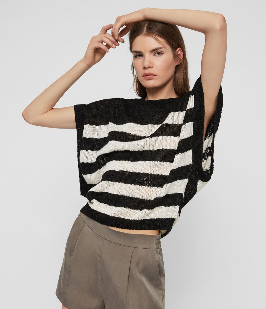 all saints stripe t shirt