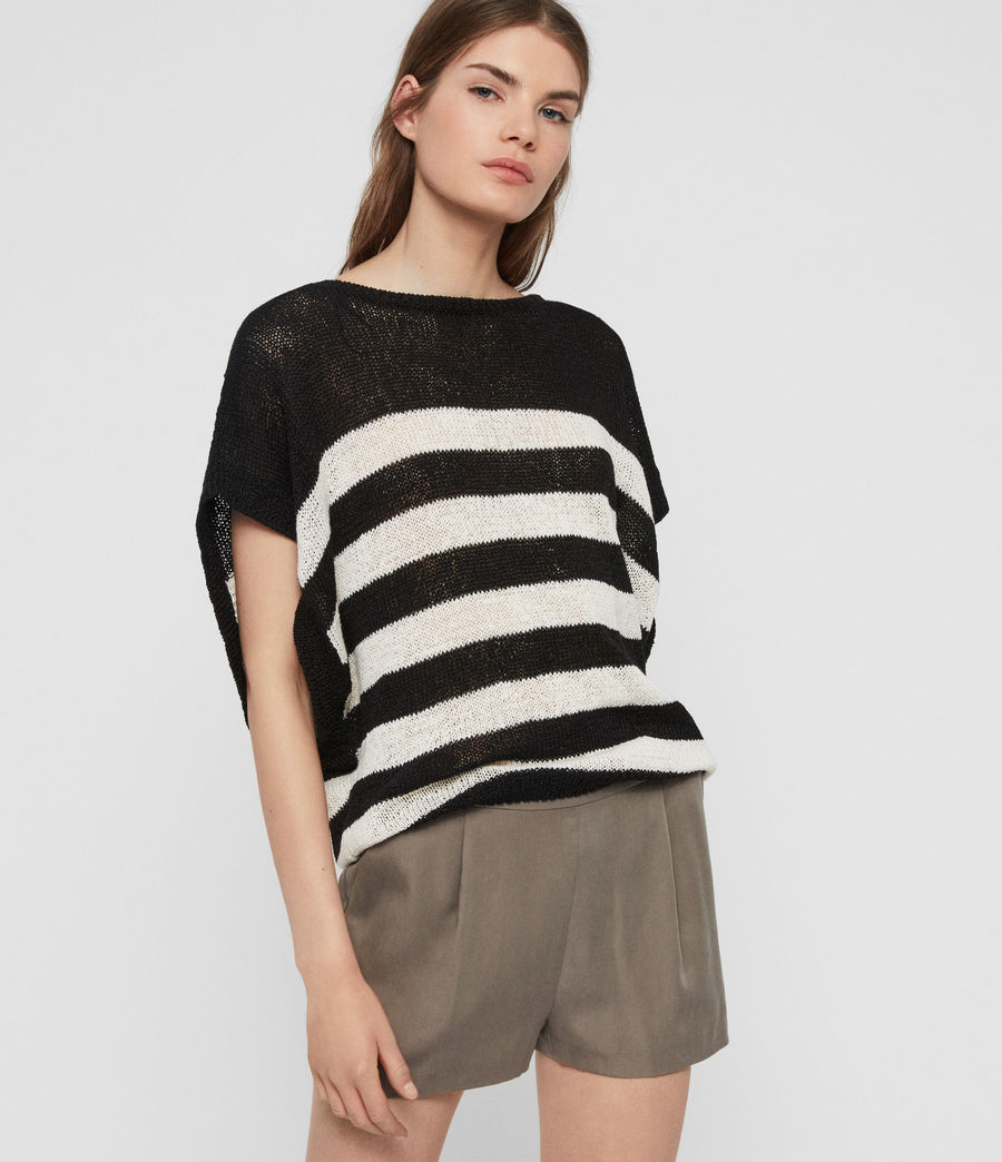 all saints stripe t shirt