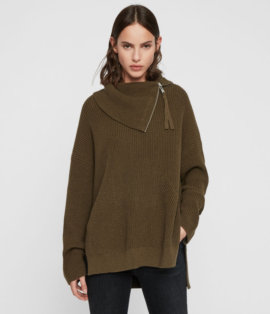 roll neck short sleeve jumper