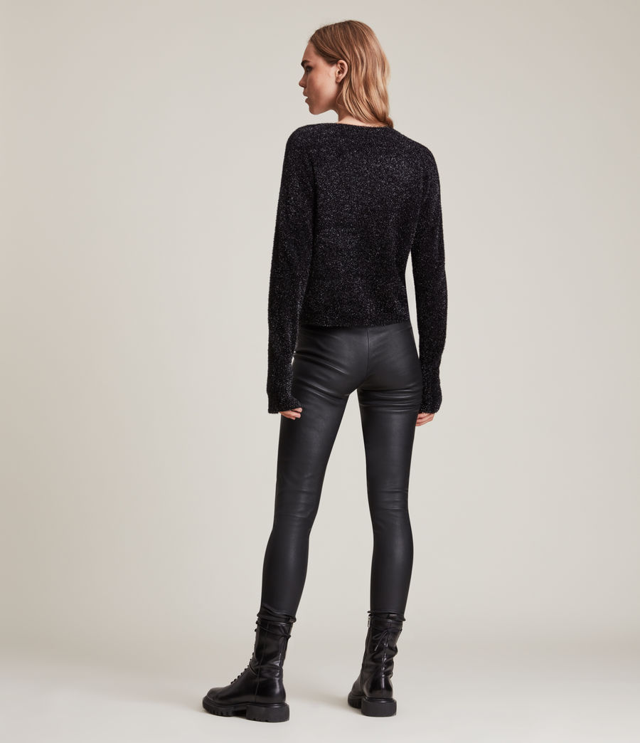 Womens Sparkle Sweater (black) - Image 4