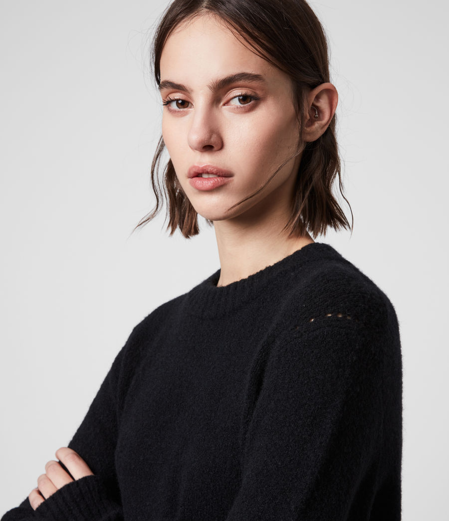 women's jumper with shirt collar