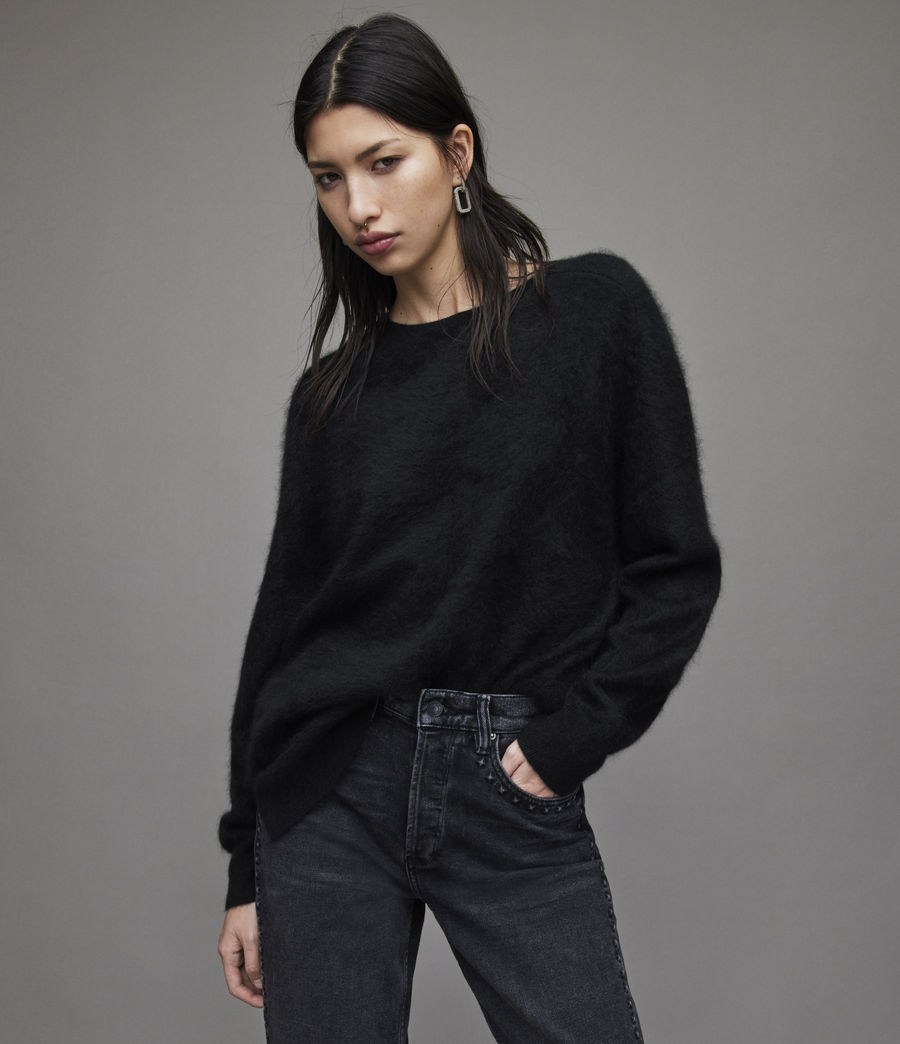 Womens Chrissy Cashmere Sweater (black) - Image 1