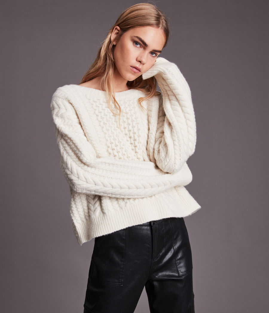 Womens Franze Sweater (chalk_white) - Image 4