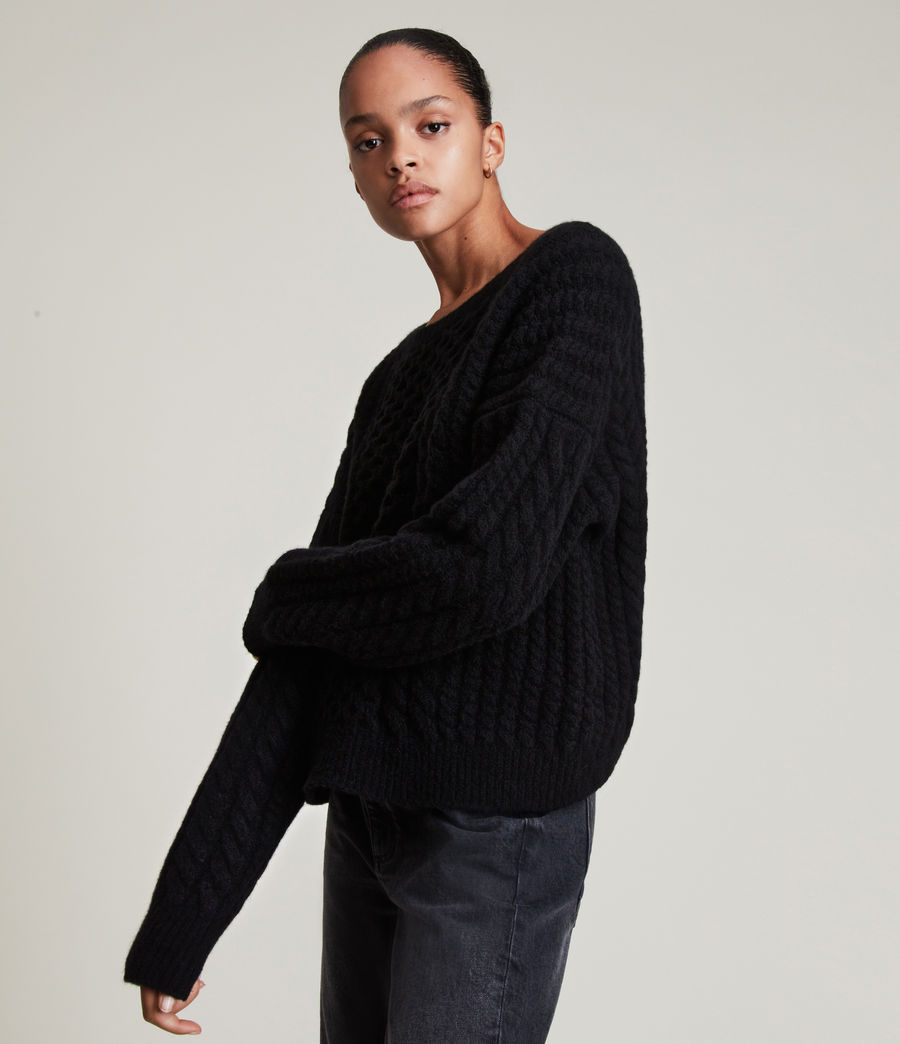 Womens Franze Sweater (black) - Image 3