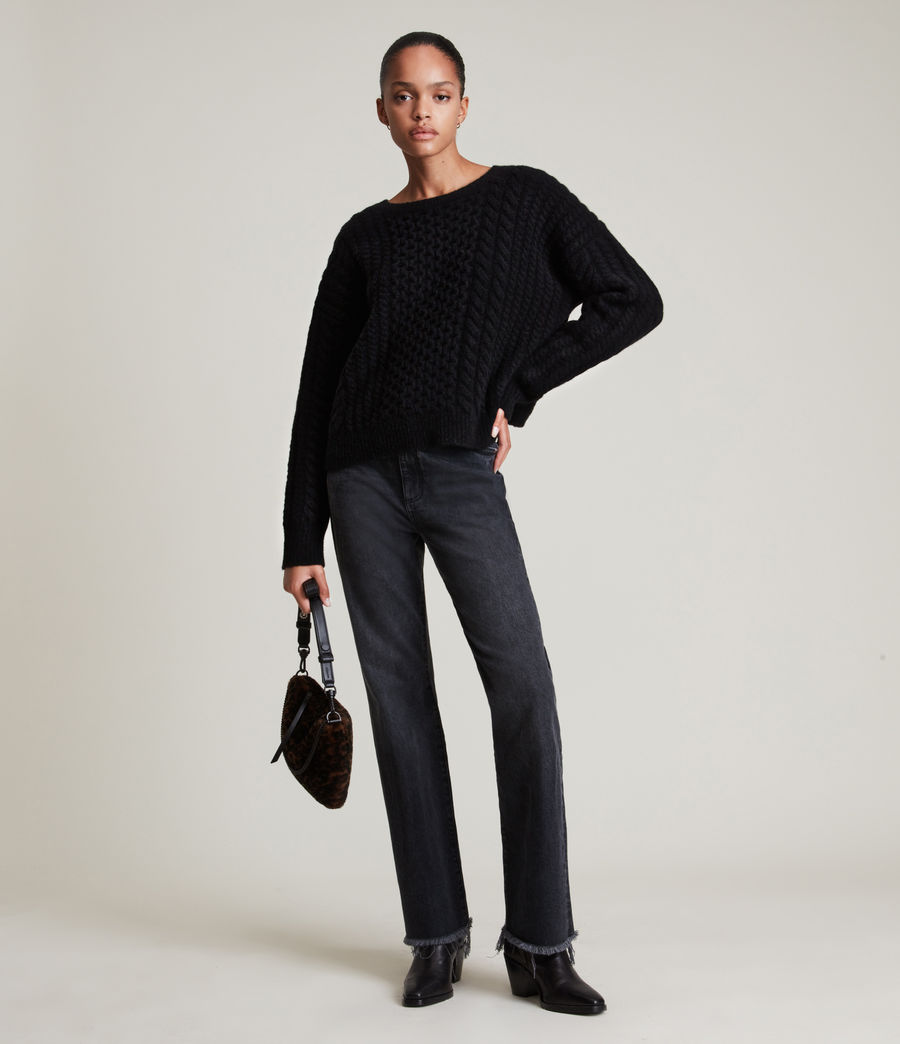 Womens Franze Sweater (black) - Image 4