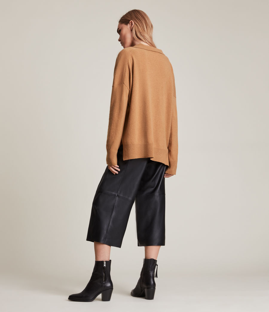 Womens Ollar Cashmere Sweater (camel_brown) - Image 4
