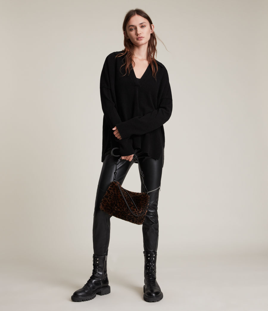 Womens Ollar Cashmere Sweater (black) - Image 1
