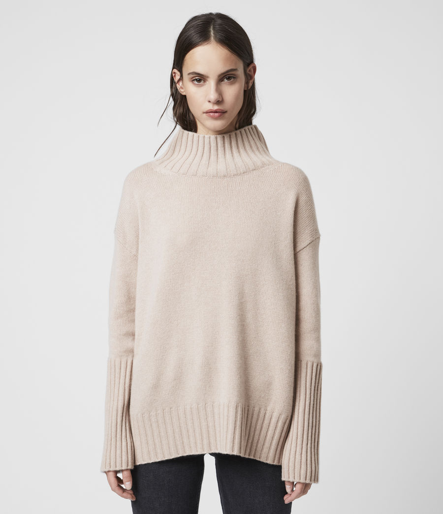 all saints pink sweatshirt